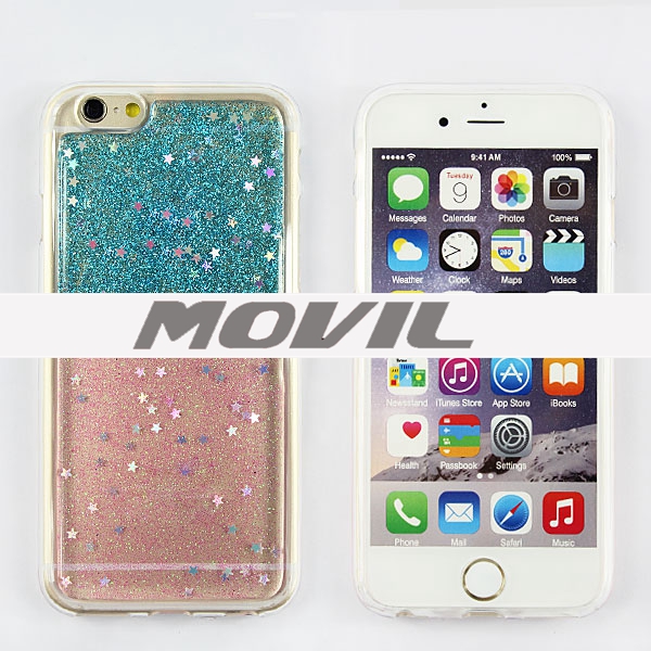 NP-2485 Epoxy Brillo Bling Auave TPU Funda para Apple iPhone 6-0